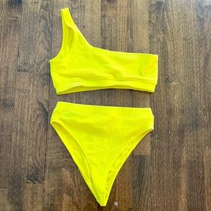 Neon yellow Icon Swim two piece bathing suit!